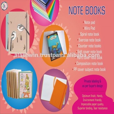 160 Pages High Quality Note Books for Sale